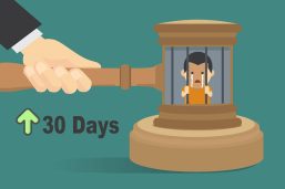 You can be sentenced to jail for up to 30 days
