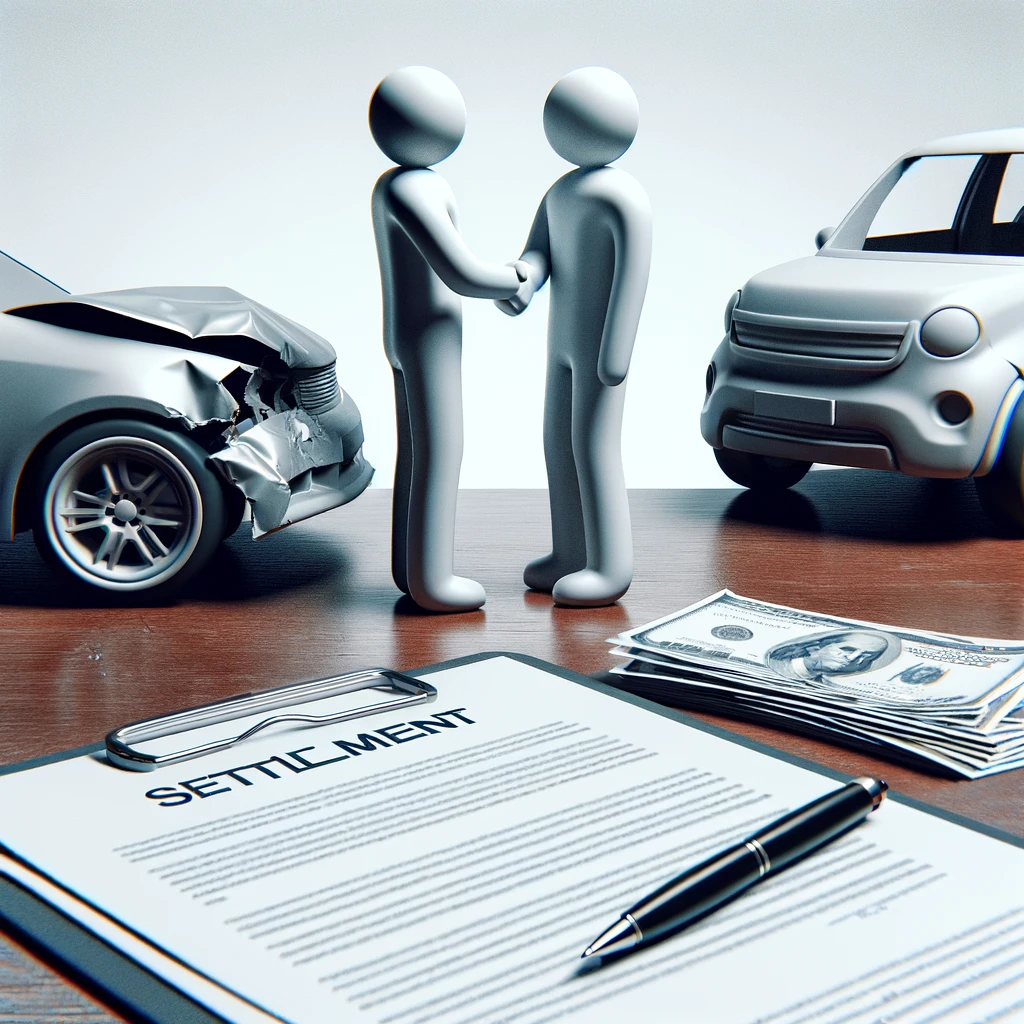 Should You Accept a Settlement Offer for a Car Accident Injury? 1 Settlement agreement paperwork on a desk with a pen and medical bills