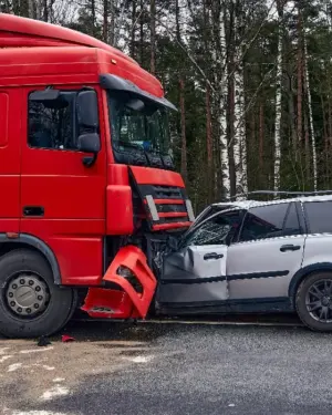 truck head-on collision with a car