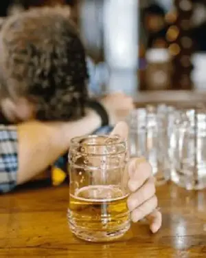 intoxicated person at a bar