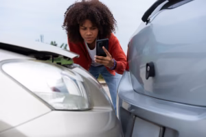 take photos at the accident scene