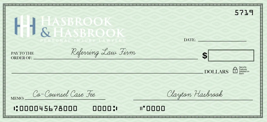 Check to Referring Attorney
