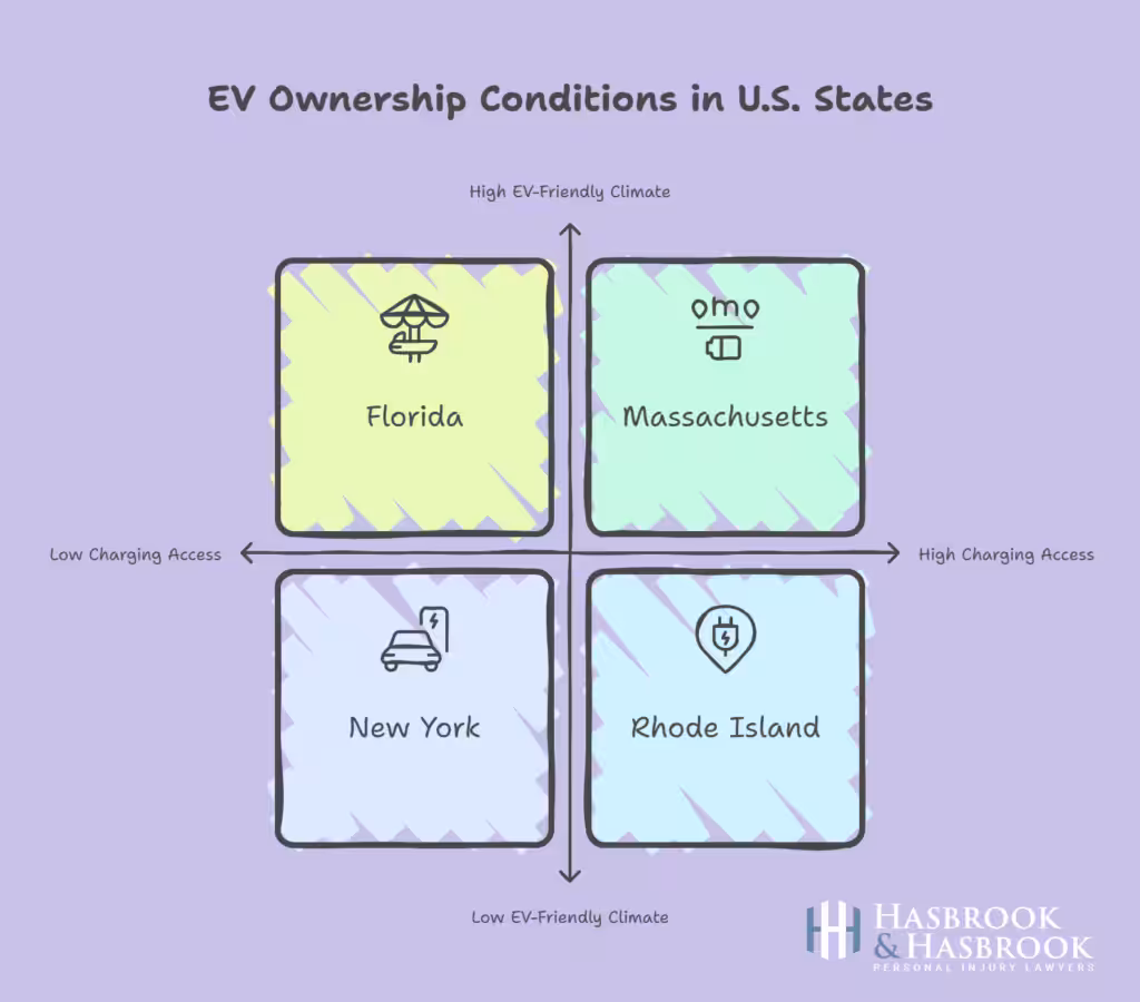 Chart comparing Electronic Vehicle Charging Access and Climate