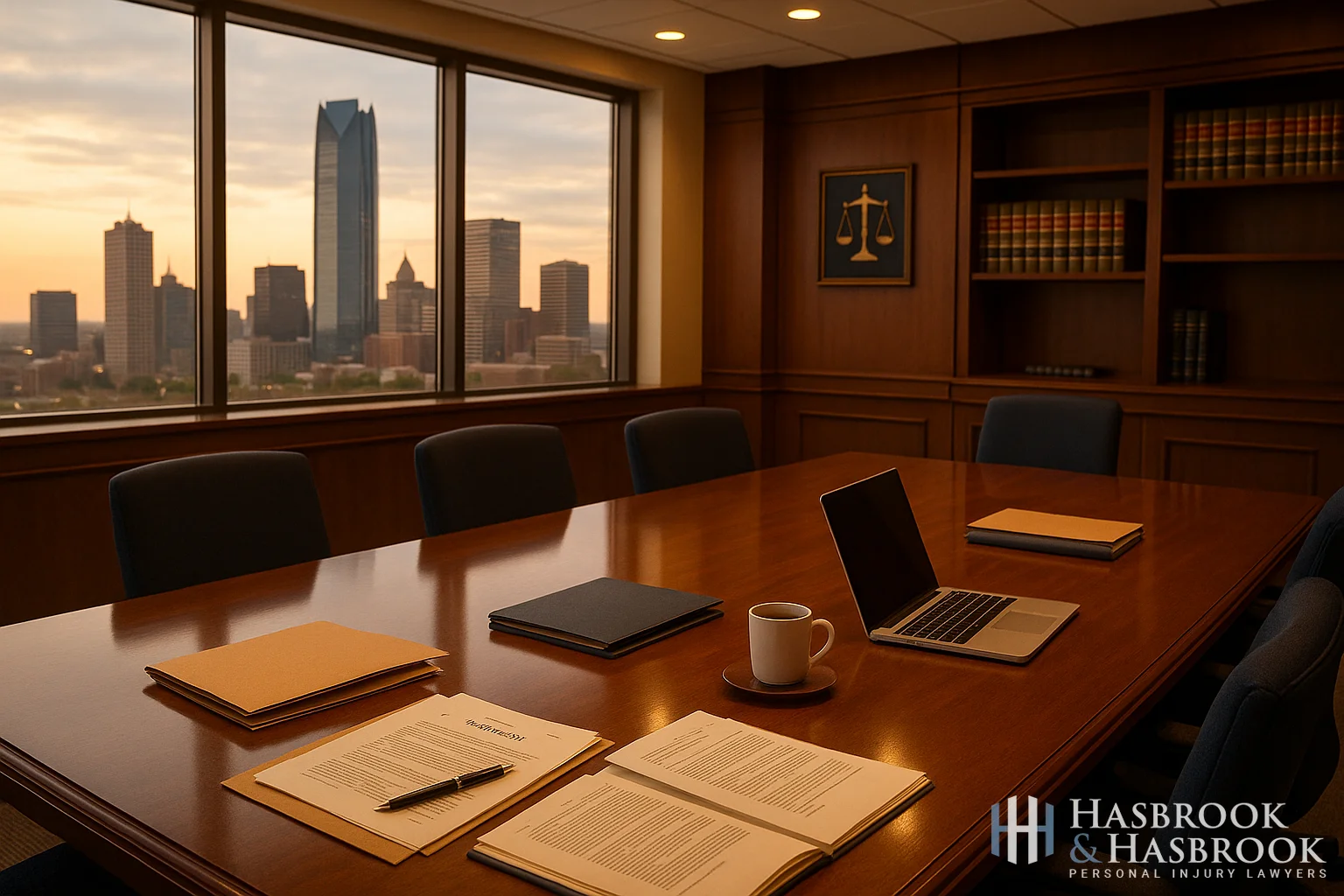 Modern Oklahoma City law office representing the Hasbrook and Hasbrook burn injury legal team