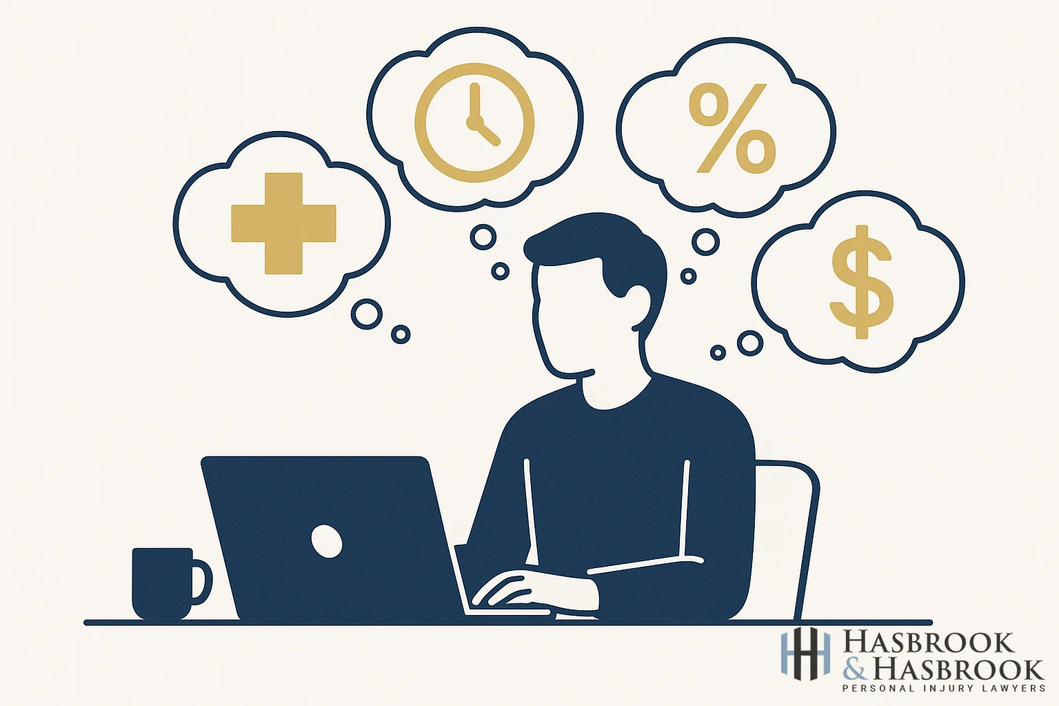 Person researching common slip and fall legal questions online