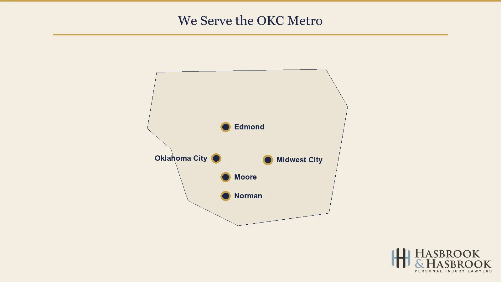 OKC metro service area map for spinal cord injury cases
