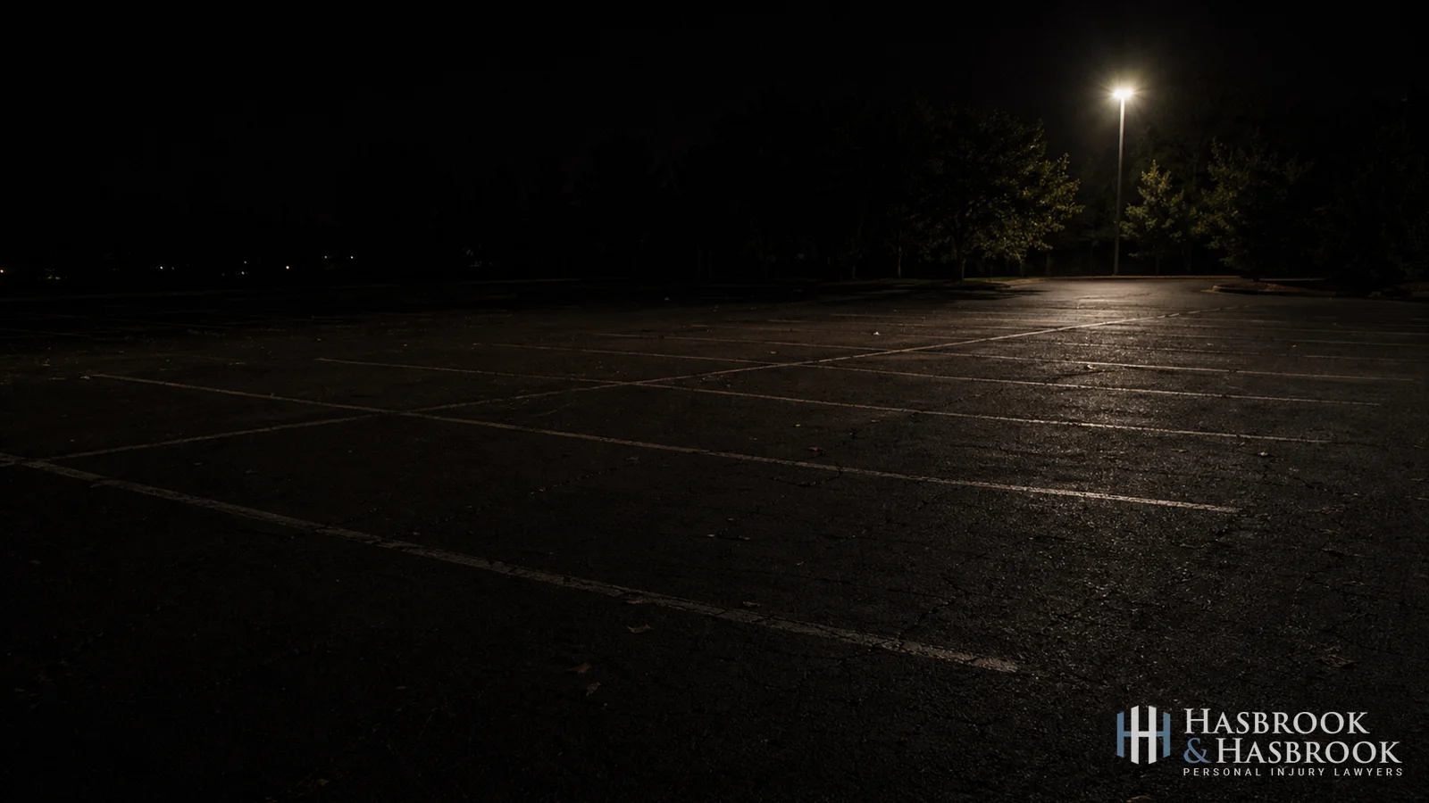 Parking lot at night with insufficient lighting