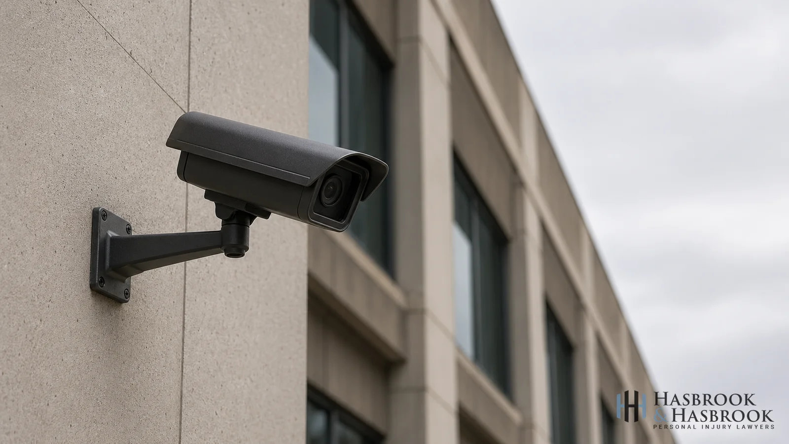 1: CCTV camera mounted on commercial building exterior - suggested alt: "Exterior CCTV camera mounted on commercial building in Oklahoma City"