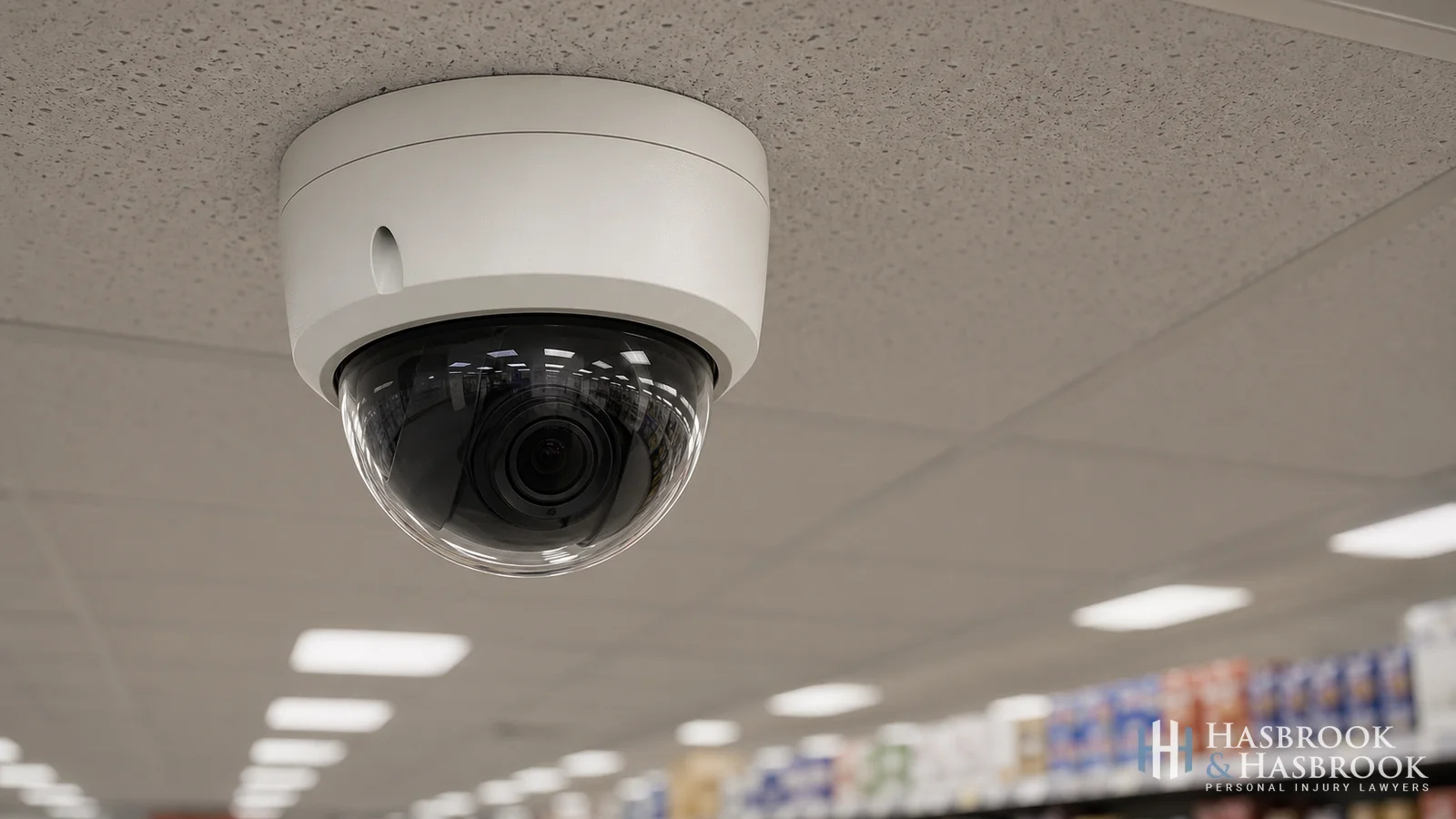 3: surveillance-camera dome overhead